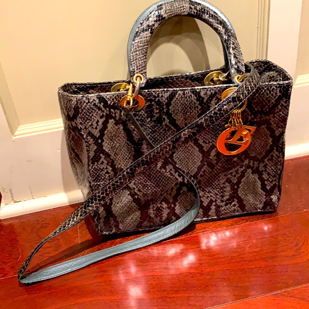 Teras Python Style Shoulder Bag - image 1